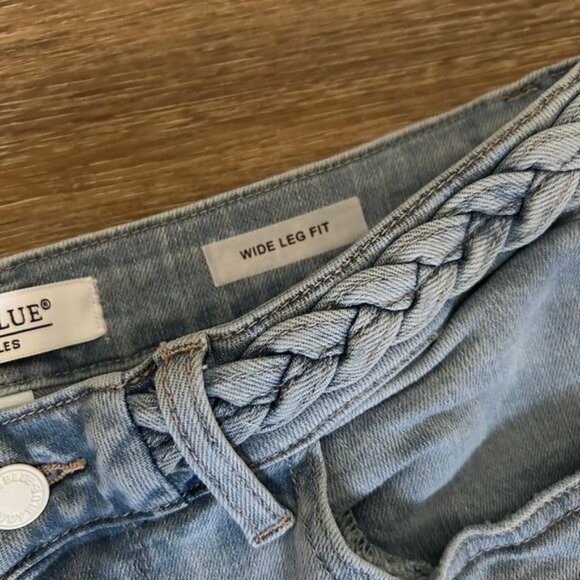 Judy Blue 16W Wide Leg Fit Denim Jeans Braided Waist - Picture 3 of 16